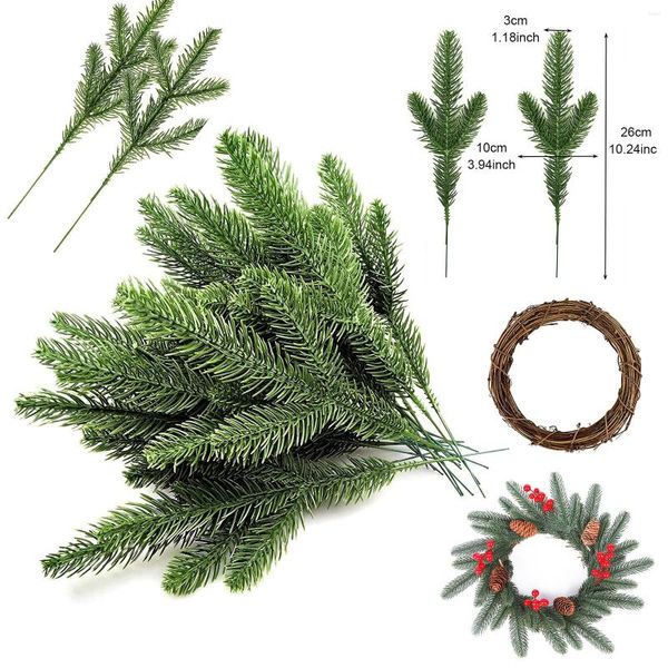 Fiori decorativi fai da te Pine artificiale Ghirlanda per rami di alberi di Natale ghirlande floreali decorazioni decorazioni per le vacanze forniture regalo