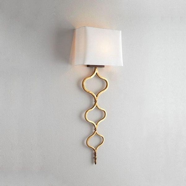 Lâmpadas de parede Iron Lâmpada vintage American Countryside Decoration Home Decoration Led Light Living Living Bedroom Contrace Sconce