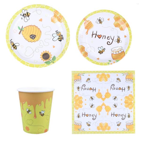 Geschirr Sets Kindergeburtstagsfeier Tischgeschirr Set Druckplatten Cup Servietten Themenzubehör für 44pcs