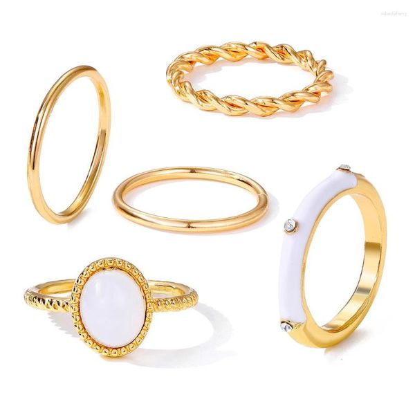 Обручальные кольца Vienkim Trendy Ring Set, подростки, подходящие для женщин -ювелирных украшений Anillos Bague Femme Ringen Fashion Accessories