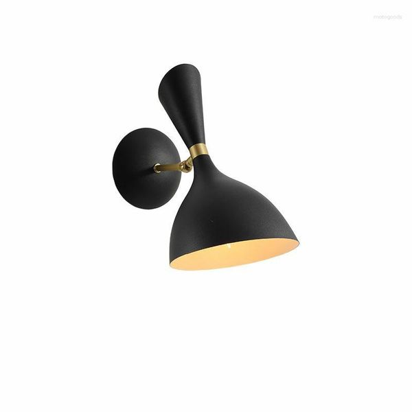 Lâmpada de parede Minimalista nórdica Minimalista Criativa Ajuste Branca Black Dining Room Study Living Designer de cabeceira