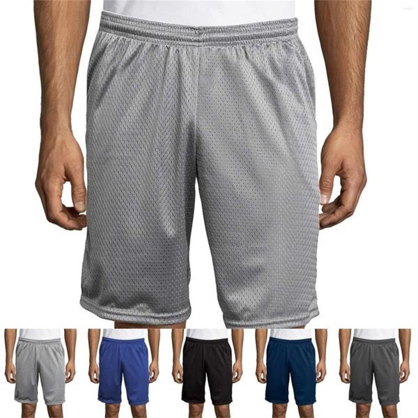 Мужские шорты сетки дышащей быстрой сушки с прямой пять очков баскетбол тренировок по фитнесу спортив