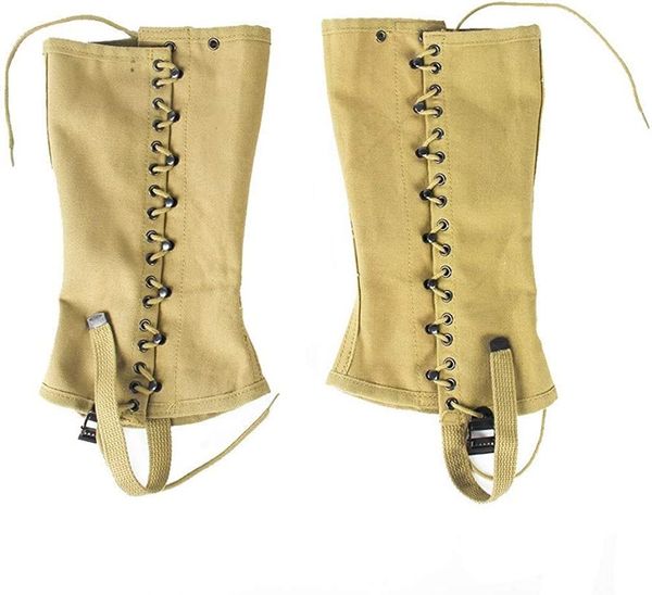 Bag -Teilezubehör Oleader -Reproduktion WW2 US M1936 Leggings WWII WWII Army Leinwand Gamers Puttee Schutz für LEGS3R Khaki 230818