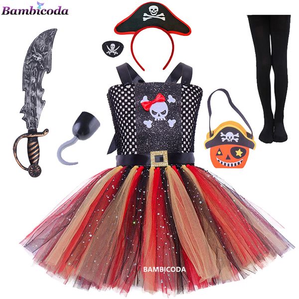 Cosplay crianças pirata fantasias meninas crianças fantasia infantil vestido de fantasia roupas de halloween carnaval fantasia para menina 230818