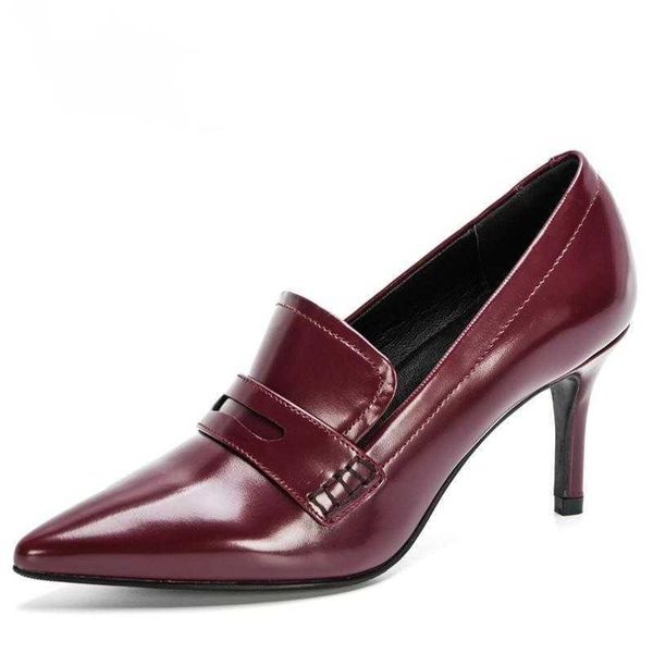 Yeni Tasarımcılar Orijinal En Kaliteli Kadın Pompalar Sivri Ayak Tip İnce Topuklu Ayakkabı Güzel Deri Düğün Ayakkabıları 230807
