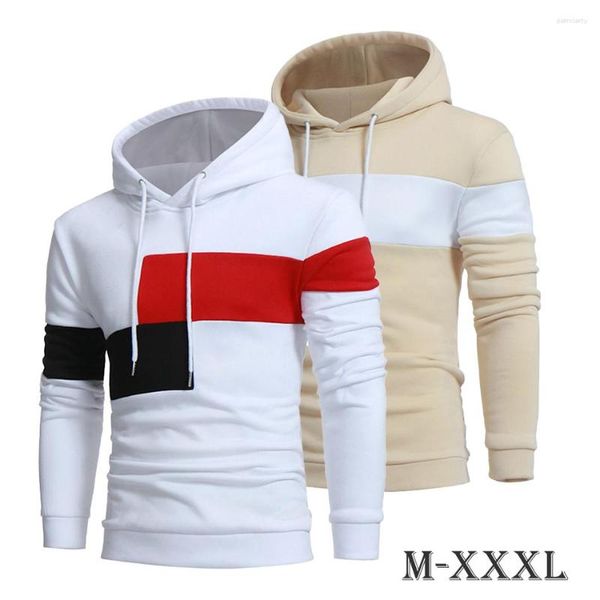 Herren Hoodies Hooded Sweatshirt Casual Lose Fleece warme Hip Hop Streetwear Pullovers Männliche Tops Frühlingskleidung Patchwork