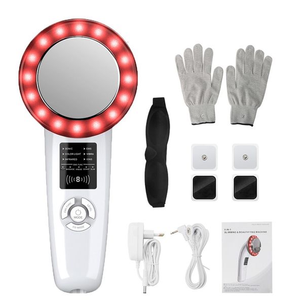 Sonstige Massage -Elemente Ultraschall Kavitation EMS Schlampe Machine 6 In1 Galvanic Ultraschallkörpermassager LED -Infrarot -Therapie -Pflegewerkzeuge 230818