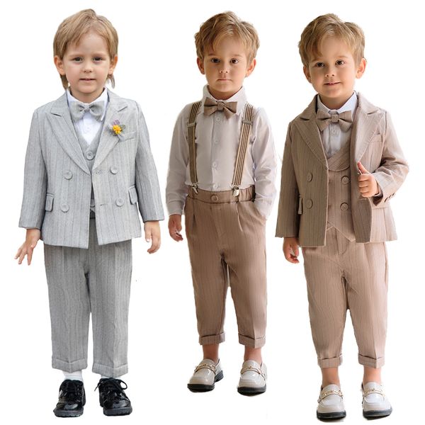 Abito per bambini S a strisce Formale SET BISAGGIO S COSÌ LONG SHORTS SHIRT SHITTHE COSTRI BAMBINI COSTRUTTO CONSETTO DI BAGN ALLA COMPLETTO 230818