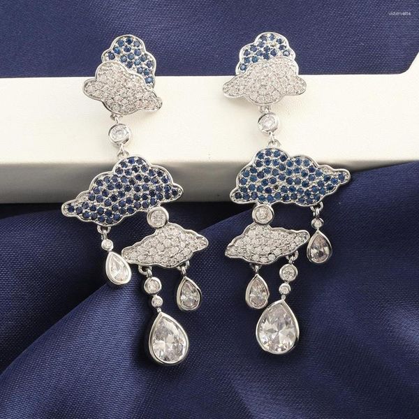 Stud Ohrringe Luxus klassische Cloud Mode High Class Eleganter Schmuck für Frauen attraktives Bankett Hochzeit Zirkonzubehör