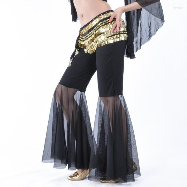 Stage Wear Wearn's Belly Dance Dança Costume de roupas de dança Pontas de tule com laca de lantejoulas Back Top Harem