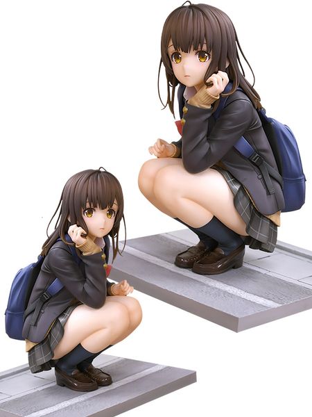 Figuras de brinquedos de ação que eu rasguei, então trouxe uma garota do ensino médio em casa Sayu Anime Girl PVC Action Figure Game Sartue Adult Collection Modelo Doll 230818