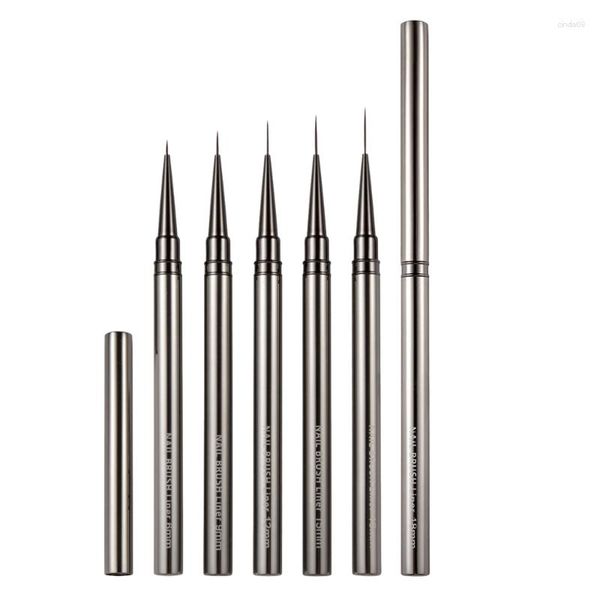 Kit per nail art 5pcs spazzole per rivestimento unghie gel dipinte dipinte Design Pennello set di penne di punteggio Disegno E0BD