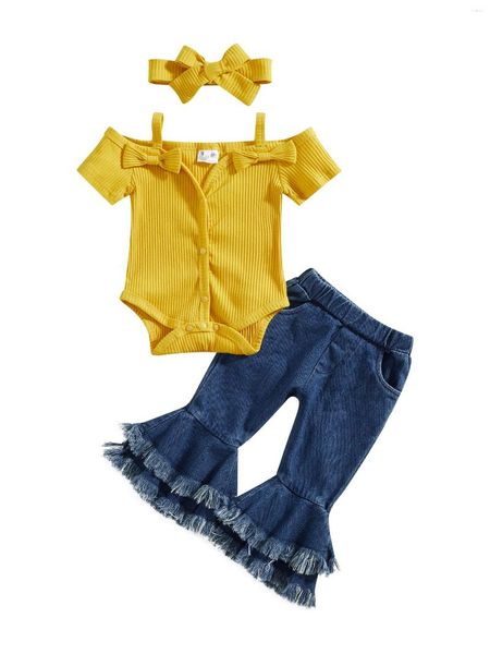 Set di abbigliamento set di tute con stampa floreale per ragazze per bambini con pantaloni a gamba larga abbinamento