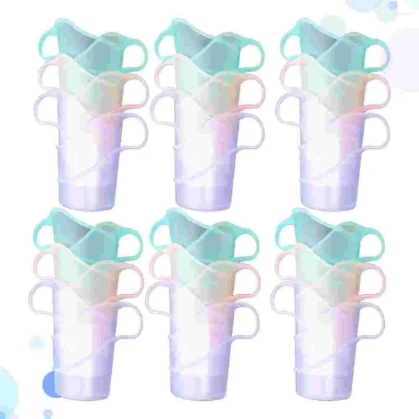Tek kullanımlık bardak pipetler 24pcs kağıt fincan ısıya dayanıklı dağıtıcı olmayan buzlu kahve içecek kolları stant örtü elleri