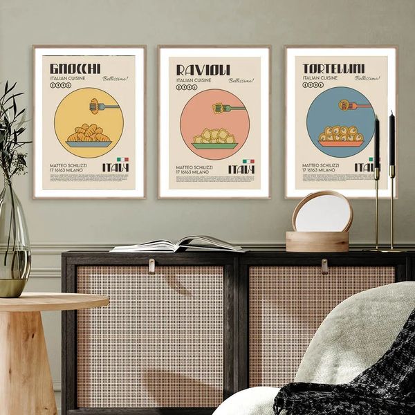 Leinwand Malerei Delikatesse Essen Wandkunst Italien Nordic Style Esszimmerplakate und Drucke Wandbilder Küchen Restaurant Dekor ohne Rahmen WO6