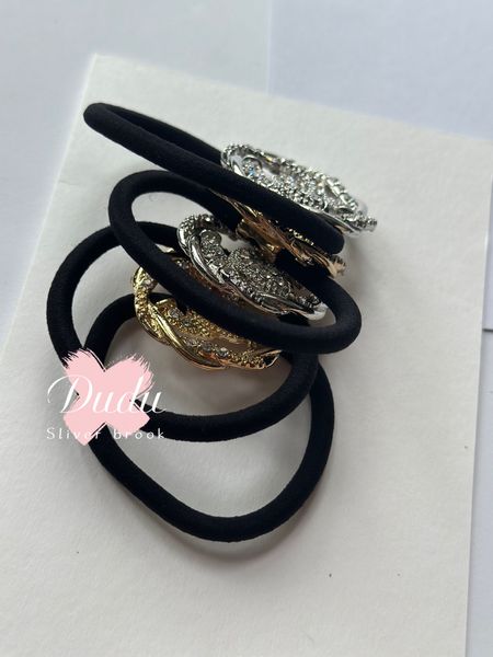 Party Favor Fashion 3.8cm Hairtie Stones clássicas Cabelo Círculo C Presente de festa