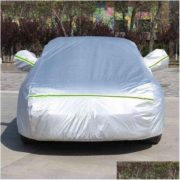 Capas de carros Exterior ER Proteção ao ar livre FLERS Snowshade Snowsom impermeável à prova de poeira para hatchback SUV SUV Drop Delivery Mobiles Mo Dh9tf