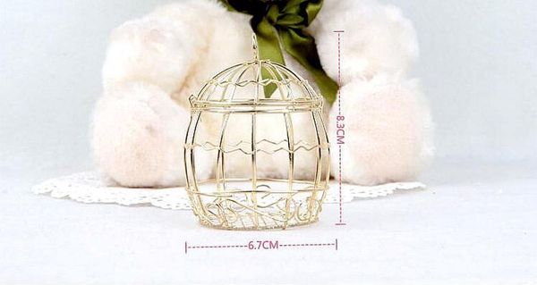 Bomboniera europea Scatole Matel in oro creativo europeo romantico gabbia per uccelli in ferro battuto scatola di caramelle per matrimoni scatola di latta Bomboniere all'ingrosso ZZ