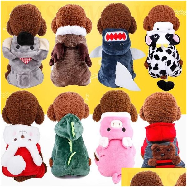 Abbigliamento per cani pile di pile animale holloween vestiti di costume morbido gatto salto con felpa con cappuccio per animali