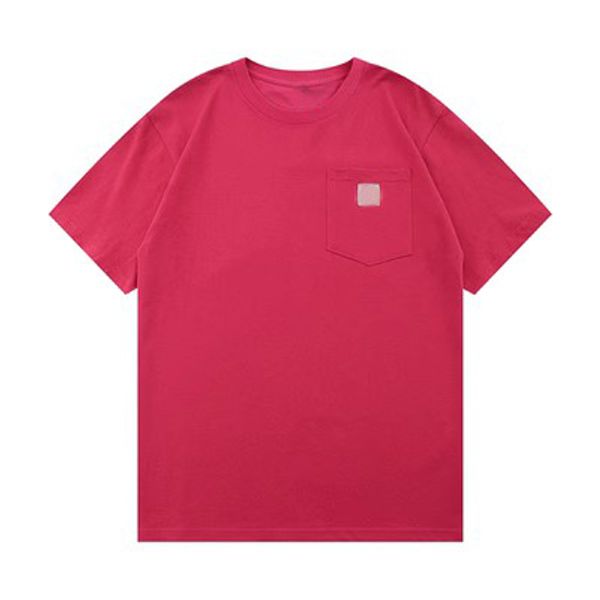 Carhart Erkek Tişört Düz Renkli İş Cep Klasik Carhart Gömlek Unisex Gevşek Kısa Kollu Baskılı Çiçek Nefes Alabilir Tişört Q6