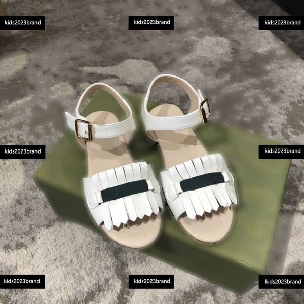 Sandali per bambini White Petal Design Girl Slifors Scarpe per bambini Scarpe Summer Casual Box Packaging Taglie per bambini 26-35 Spedizione gratuita