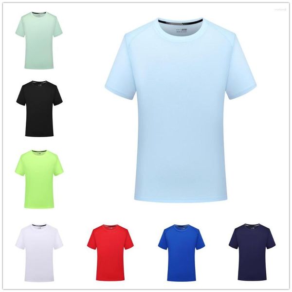 Erkek Tişörtler 22 Yaz Erkekler Su Küp Yuvarlak Boyun Düz Renk Gömlek Ter-Absoring Nefes alabilen Kadın Bluz Çift Açık Mekan
