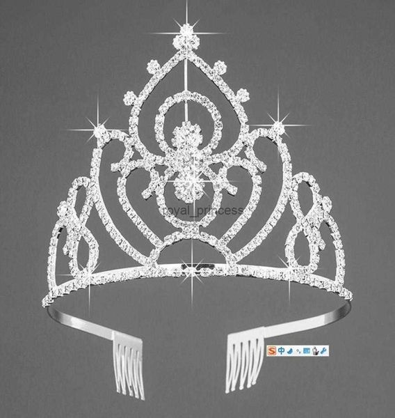 Accessori per capelli per copricapi copricapo di gioielli sposa coperto a corona cristallo diamanti regina europea e americana Decorazione della torta di compleanno Z230819