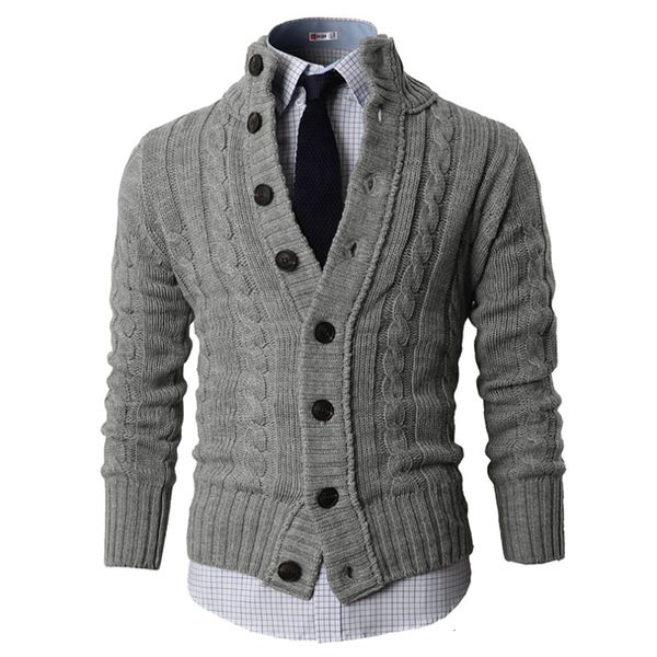 Maglioni maschili business solido maglione a dolcevita superiore 2023 autunno inverno a manica lunga twist cardigan abbigliamento abbottonatura cappotti jumper 230818