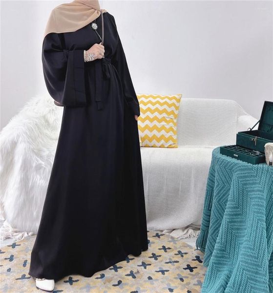 Abbigliamento etnico Ramadan Muslim Fashion Long Dressce Eid Kimono Dubai ISLAM Abiti di caftano Abiti modesti Abaya per Women Robe Femme