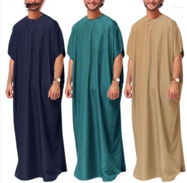 Этническая одежда 2023 Арабский Дубай Длинные рубашки халаты Пакистан Исламские мусульманские мужчины Абая Кафтана мода Тоби плюс 5xl Caftan