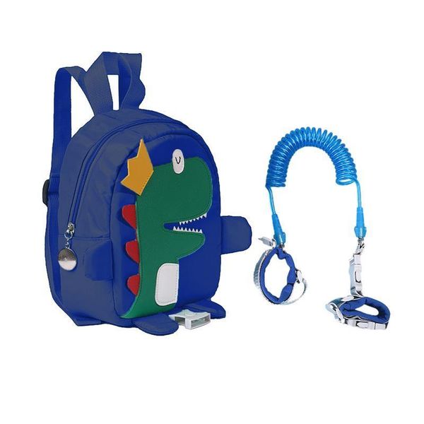 Рюкзаки для малыша мини -рюкзак с поводками Избегайте потерянного жгута для детей съемный характер с большим размером мощностью милый дизайн динозавров 230818
