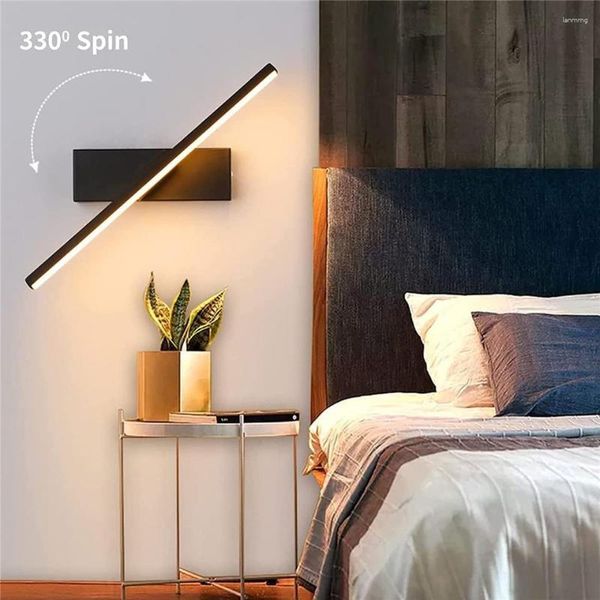 Lampada a parete moderna rotazione da letto a led da letto illuminazione interno illuminazione rotabile decorazione per casa per casa specchio da bagno