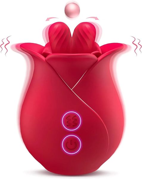 Donne giocattolo rosa con vibratore che lecca la lingua Stimolatore del clitoride femminile SexToys Articoli per adulti_voghion.com