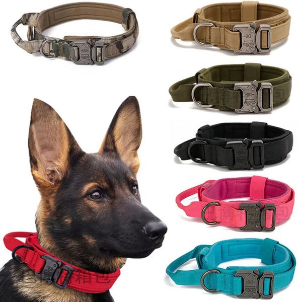 Nylon Haustierhundkragen Verstellbare Hunde Taktik Training Halsband Outdoor Medium Large Armee Hundekragen Langable Haustiere Lieferungen Th1082