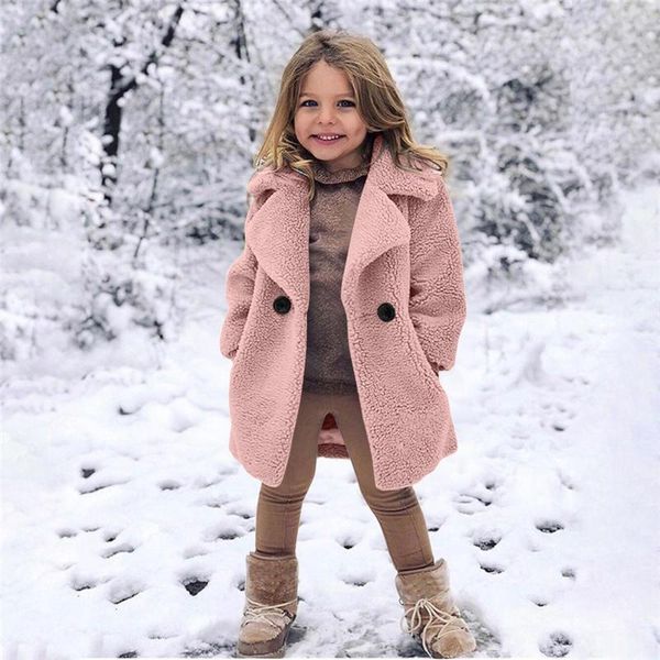 Giacche inverno bambini piccoli per bambini ragazze antivento cappotto solido addensato abiti da outwear caldi tra la festa di compleanno dei ragazzi giral