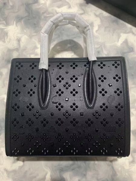 Moda kadın omuz çantası orijinal deri perçinler sivri uç crossbody çanta tote cabata tasarımcı çanta alışveriş çantaları redbottom cüzdanlar çanta254