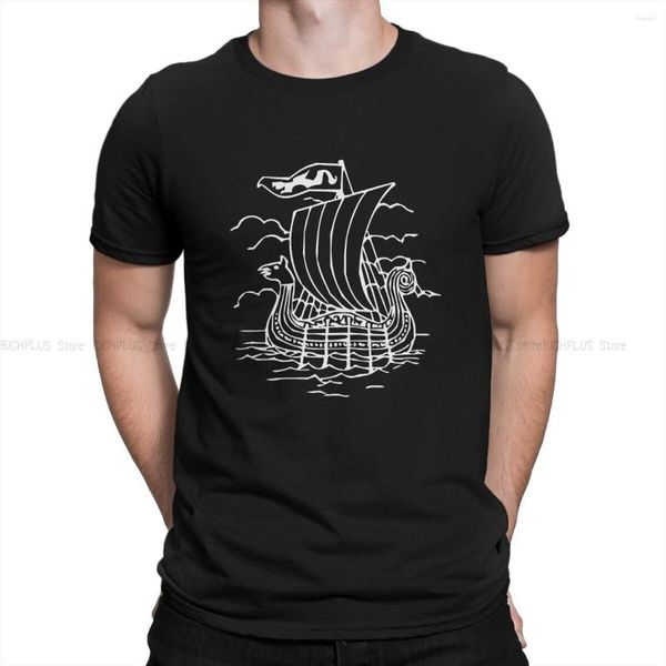 Herren T -Shirts Viking Art Culture T -Shirt Ship Mode Polyester Shirt Grafik Sweatshirts Hipster