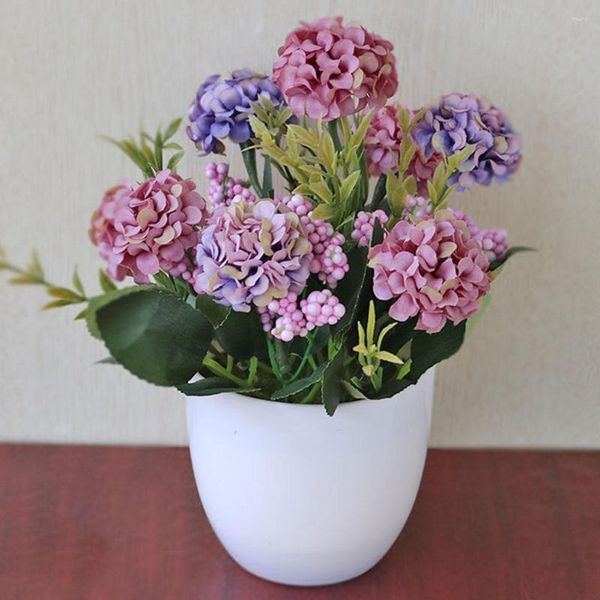 Dekorative Blumen künstlicher Blumen Bonsai Simulieren Topfdekoration für Esstisch El Office Drop