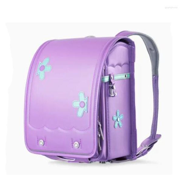 Schultaschen Kawaii Blume Japanische Schulbag Girls Kinderbeutel süßer PU Leder -Rucksack wasserdichte Büchertasche für Kinder Mochila Escolar