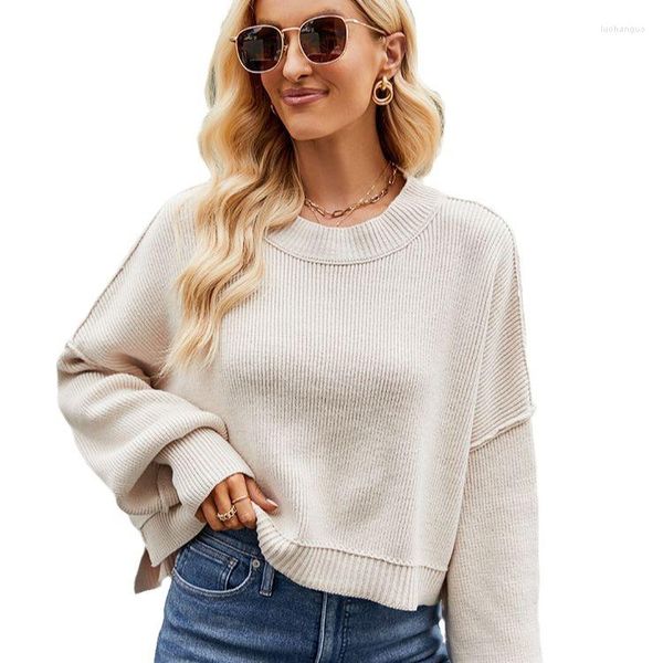 Maglioni da donna Auutmn Winter Woman Woman Jumper Of Swin Casual Mite Cropponed Pullover oversize