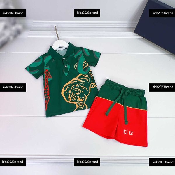 Tanda per bambini Designer Maglietta Fierce Anim Atim Case Boy Abiti in 2 pezzi Set Polo e Shorts Shorts Dimensioni di spedizione gratuita 90-150 cm MAR15