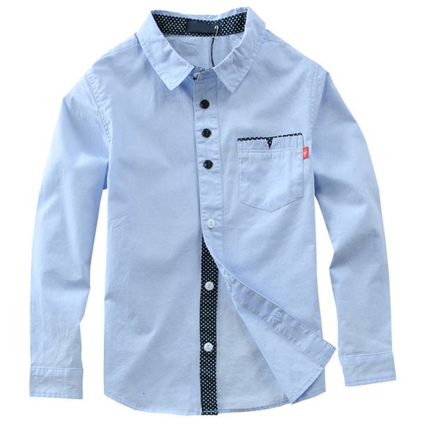 Camisetas infantis crianças meninos Cotton Cotton Solid Clothes para roupas de marca Child Top moda Boy Blouse de manga comprida 230818