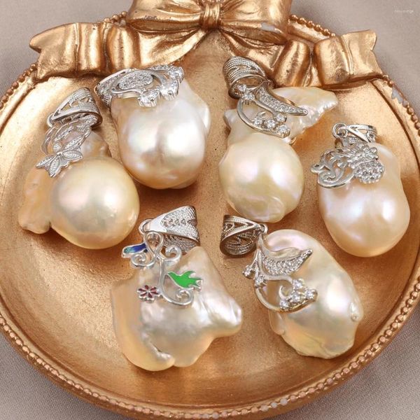 Charms 1pc Mode unregelmäßig geformte natürliche Perle Anhänger Charm Schmuck Making DIY Damen Halskette Accessoires Geschenk
