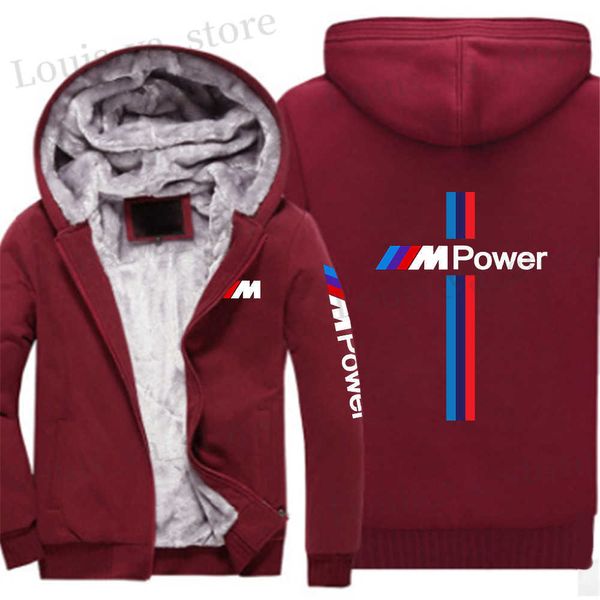 2023 Men New Motorcycle para BMW Fashion Autumn e Winter Warm Fleece Zipper Sweatshirt Gross Fashion Hoodies Tops T230819