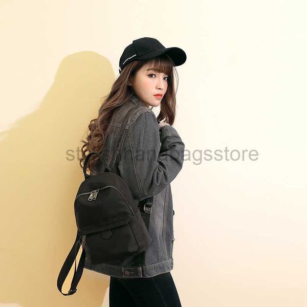 Backpack de designer Backpack Style Black Women feminino Oxford Cloth Academy Girls 'School Bag de lazer Fashion