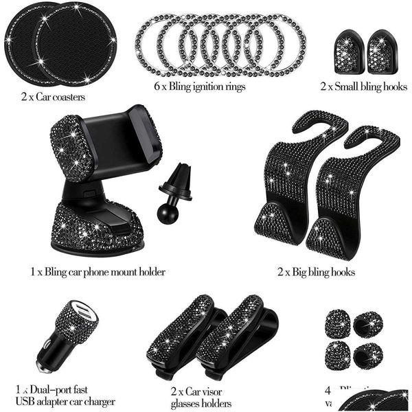 Другие интерьерные аксессуары 20 шт./Установка столовых вагонов держатель автомобильного телефона Bling for Womer