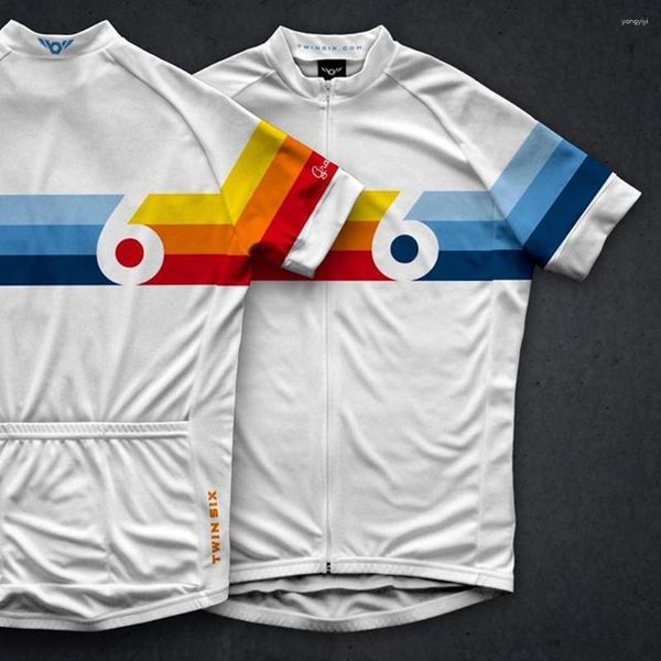 Rennjacken Twin Sechs 6 Männer Radsporttrikot Kurzarm MTB Bike Kleidung Ropa Morvelo Sommer Fahrradkleidung 2023