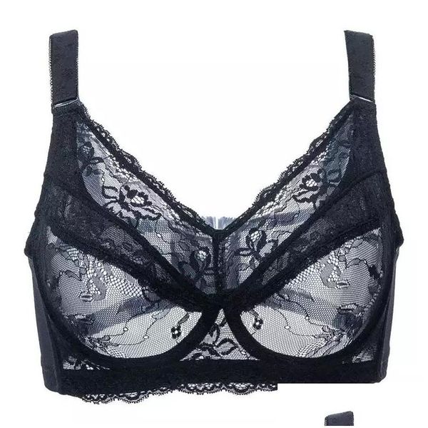 Bras feminino puro renda subir sutiã minimizador não forro 34 36 38 40 42 44 48 b c d e f g h y200415 Drop Deliver