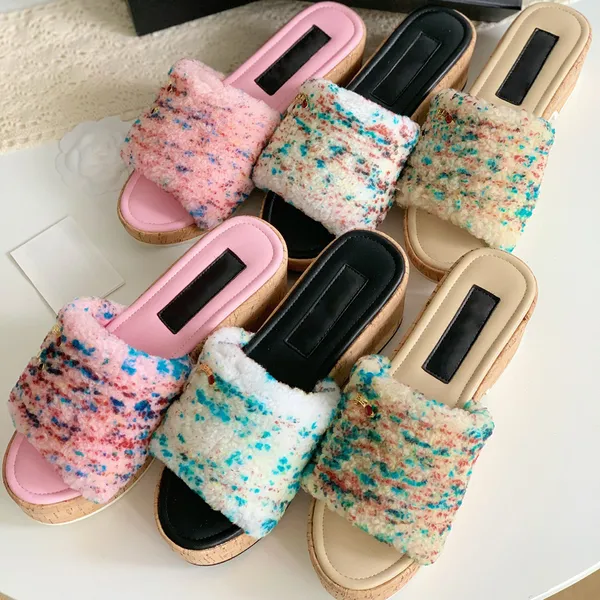 Chinelos fofos para senhoras slide luxo designer austrália real lã mulheres sapatos gemston fivela preguiçoso chinelos fuzzy feminino slides scuffs 100% pele sola de borracha 4-10