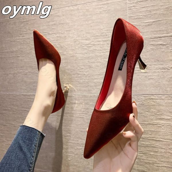 Elbise Ayakkabı Highheeled Kadın İnce Topuk Saten Kırmızı Gelin Ayakkabı Etek ile Elbise Banquet Womens Yüksek Topuklu Bayanlar Sandalet 230818